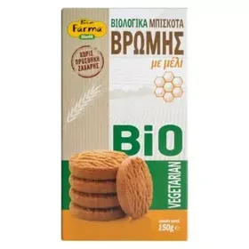 BIOFARMA ΒΙΟΛΟΓΙΚΑ ΜΠΙΣΚΟΤΑ ΒΡΩΜΗΣ ΜΕ ΜΕΛΙ VEGETΑRIAN 150GR
