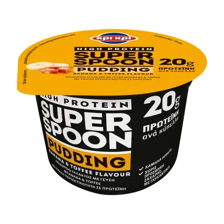 High Protein Super Spoon Πουτίγκα με γεύση Μπανάνα Toffe Χωρίς προσθήκη ζάχαρης