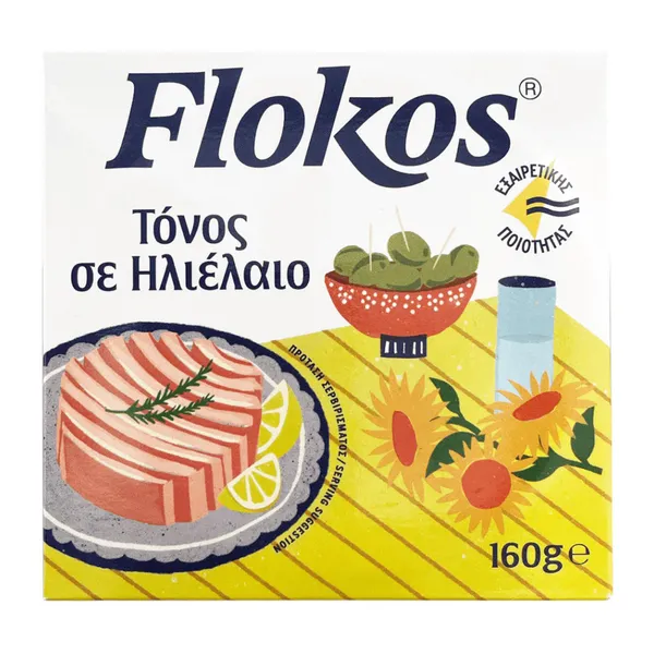 Τόνος FLOKOS σε ηλιέλαιο ή σε νερό 160gr
