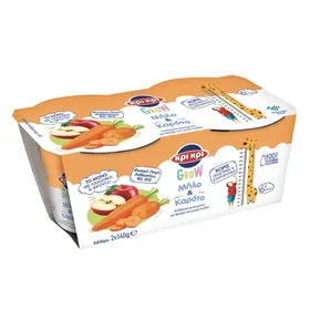 Κρι Κρι Βρεφικό Γιαούρτι Grow Μήλο-Καρότο 140gr x2
