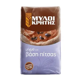 Αλεύρι μίγμα για βάση πίτσας ΜΥΛΟΙ ΚΡΗΤΗΣ 1kg