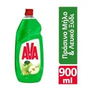AVA Απορρυπαντικό Πιάτων Υγρό με Λευκό Ξίδι & άρωμα Πράσινο Μήλο 900ml