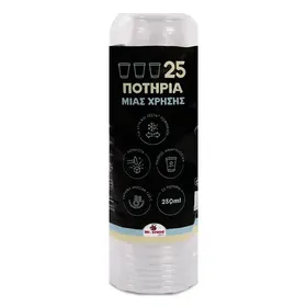 MrGrand Ποτήρι Νερού 9oz Διάφανο 250ml. 25τεμ.