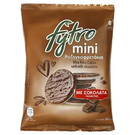 Ρυζογκοφρετάκια με σοκολάτα γάλακτος FYTRO 60gr