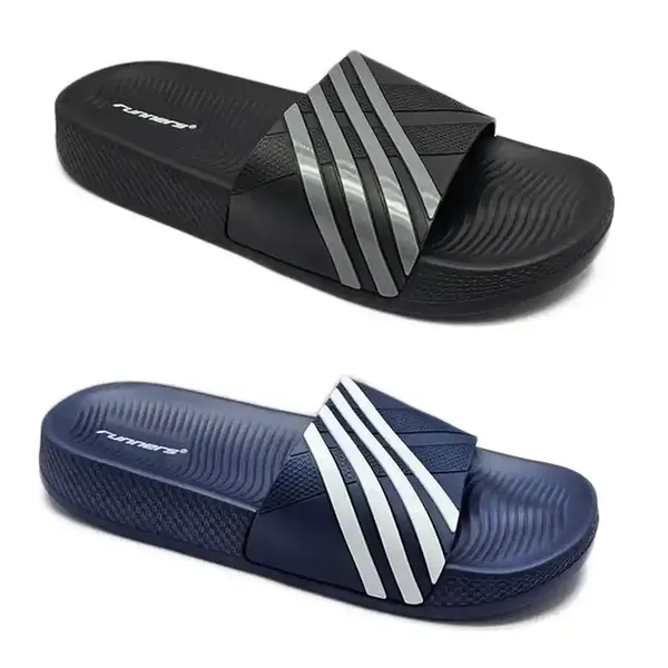 Runners Σαγιονάρες Ανδρικές Black/Dark Grey/Navy/White (RNS261-5148) No41-46 (Διάφορα Χρώματα)