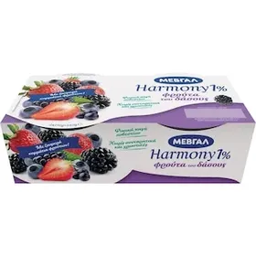Harmony Επιδόρπιο Γιαουρτιού 1% Φρούτα του Δάσους 2x170g
