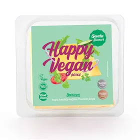 Φυτικό προϊόν HAPPY VEGAN με γεύση gouda 160γρ. σε φέτες