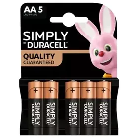 DURACELL SIMPLY ΑΛΚΑΛΙΚΕΣ ΜΠΑΤΑΡΙΕΣ AA (5 τεμάχια)