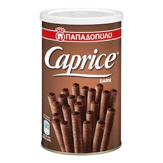 CAPRICE Πουράκια Γκοφρέτα Μαύρη Σοκολάτα 115g