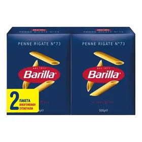 Barilla Πάστες Penne Rigate Νo73 Οικογενειακή Συσκευασία 2x500γρ.