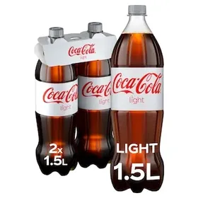 COCA COLA Αναψυκτικό Cola Light Φιάλη 2x1,5lt