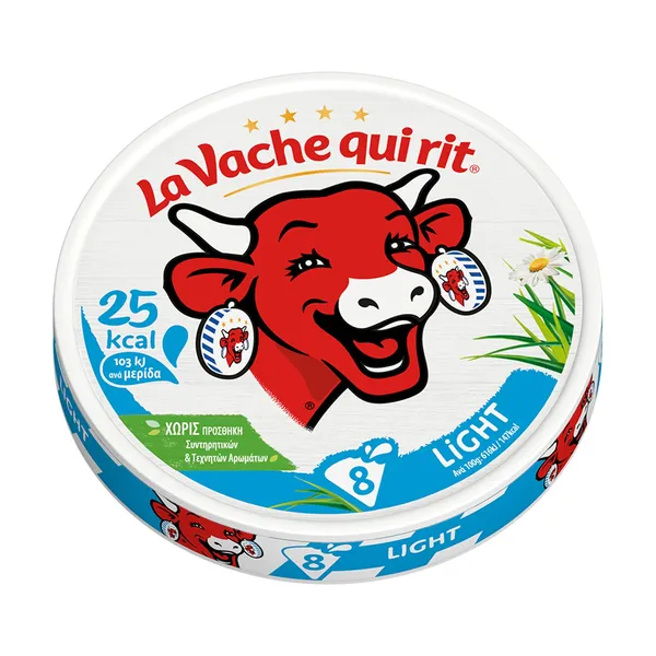 Κρεμώδες Τυρί LA VACHE QUI RIT Light σε τρίγωνα 8τεμ 133g