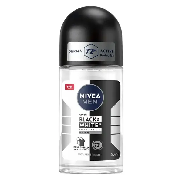 NIVEA MEN Αποσμητικό σώματος Black & White Invisible Original Roll-On 50ml
