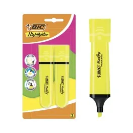 Bic Στυλό Υπογράμμισης Κίτρινο 2τμχ