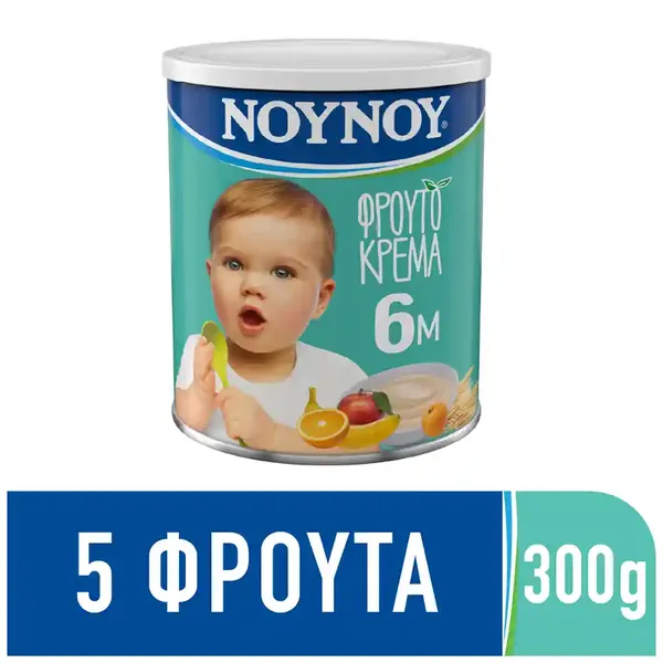 Νουνού Φρουτόκρεμα 5Φρούτων 6+Μηνών 300γρ.