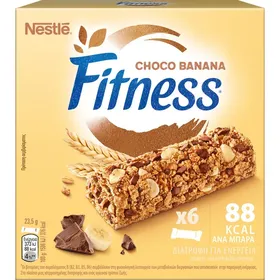 FITNESS Μπάρες Δημητριακών Σοκολάτα Μπανάνα 6x23.5g