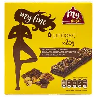 My Gusto My Line Μπάρες Κακάο-Φουντούκι 6τεμ