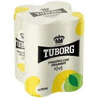 Tuborg Αναψυκτικό Ανανάς Λάιμ Δυόσμος κουτί 4Χ330ml