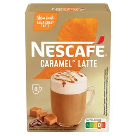NESCAFE caramel latte στιγμιαίος καφές σε φάκελα 8χ17γρ.
