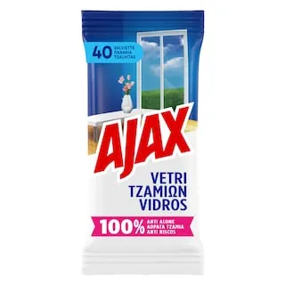 AJAX Πανάκια Καθαρισμού Για Τζάμια 40 Τεμάχια
