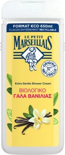 Le Petit Marseillais Κρεμώδες Αφρόλουτρο με βιολογικό γάλα βανίλιας 650ml