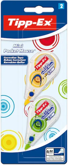 διορθωτική ταινία mini pocket mouse 2τεμ.