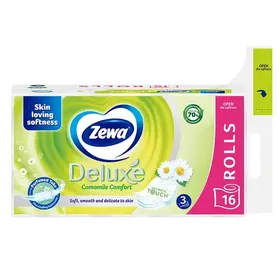 Zewa Deluxe Χαρτί Υγείας Chamomile 3Φυλλών 16τεμ. 1408γρ.