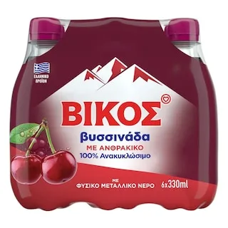 ΒΙΚΟΣ Αναψυκτικό Βυσσινάδα Φιάλη 6 X 330ml