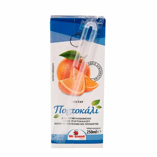 MrGrand Χυμός Νέκταρ Πορτοκάλι 250ml.