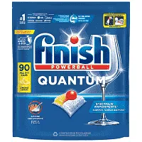 Finish Quantum All In 1 Ταμπλέτες Πλυντηρίου Πιάτων Λεμόνι 90τεμ.