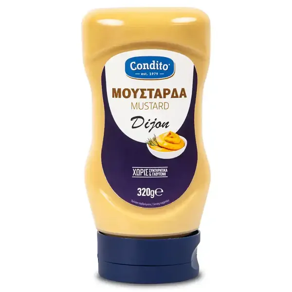 Μουστάρδα Dijon CONDITO top down χ. γλουτένη 320γρ.