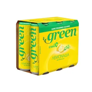 GREEN Λεμονάδα Στέβια με Ανθρακικό 6x330ml