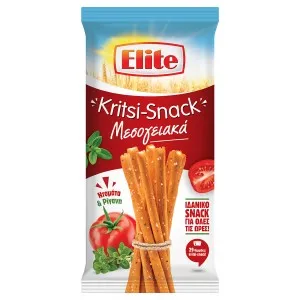 Όλα τα κριτσίνια ELITE Kritsi Snack Μεσογειακά με ντομάτα & ρίγανη 125gr