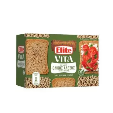 Elite Vita Φρυγανιές Ολικής Άλεσης 180gr