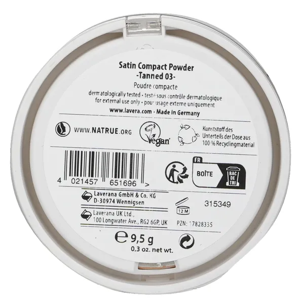 LAVERA Satin Compact Powder Tanned 03 9.5 GR
