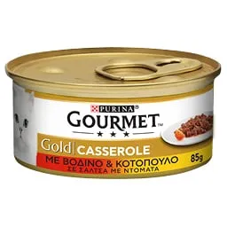 GOURMET Γατοτροφή Βοδινό Κοτόπουλο Σε Σάλτσα Ντομάτας 85 gr