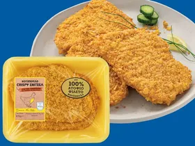 Crispy σνίτσελ κοτόπουλο με νιφάδες καλαμποκιού