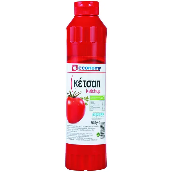ECONOMY Κέτσαπ Απλή Squeezy 540gr