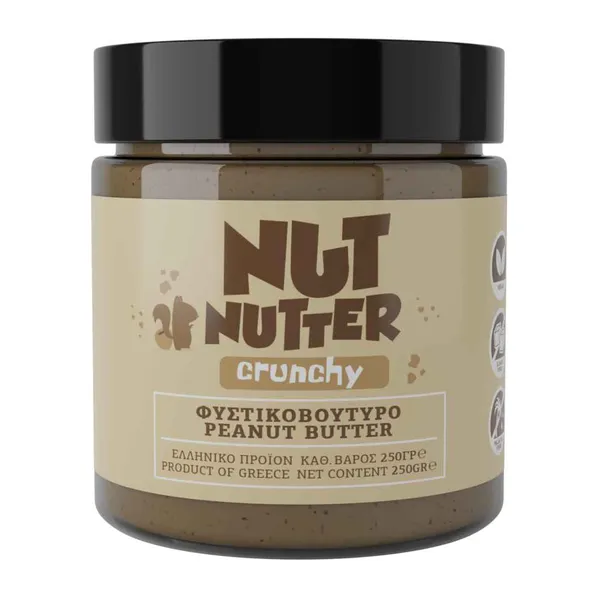 Φυστικοβούτυρο crunchy χωρίς ζάχαρη 250gr