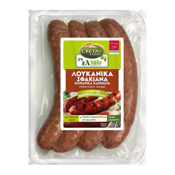 Χωριάτικα λουκάνικα Σφακιανά CRETA FARMS 340gr