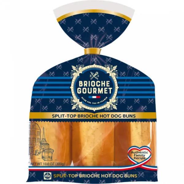 Ψωμάκια hot dog BRIOCHE GOURMET 6 τεμ. 300gr
