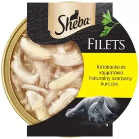SHEBA® Filets Adult Συμπληρωματική Υγρή Τροφή για Ενήλικες Γάτες Κοτόπουλο σε σάλτσα 60g