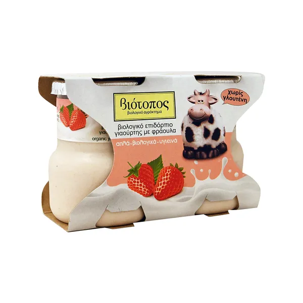 ΒΙΟΤΟΠΟΣ Επιδόρπιο Γιαουρτιού Φράουλα 250 GR