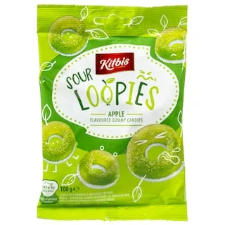 KITBIS Ζελεδάκια Sour Loopies Γεύση Μήλο 100g