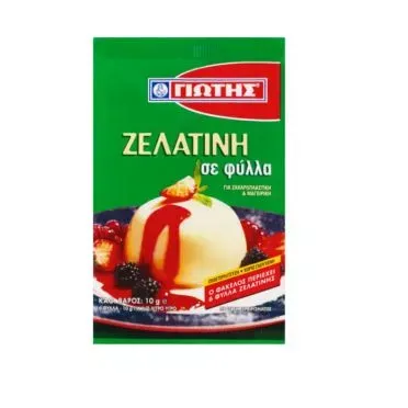 ΓΙΩΤΗΣ Χ.ΓΛΟΥΤ. ΖΕΛΑΤΙΝΗ ΣΕ ΦΥΛΛΑ 10g