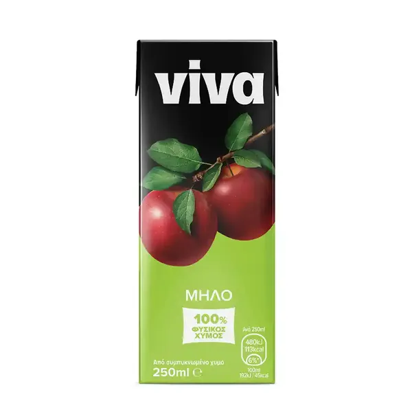 VIVA Χυμός Φυσικός Μήλο 250ml