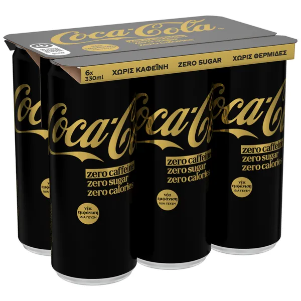 COCA-COLA Zero Χωρίς Καφεΐνη 330ml (6τεμ.)