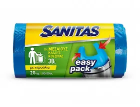 SANITAS easy pack μεσαίες σακούλες απορριμμάτων 50x55cm 20τεμ.