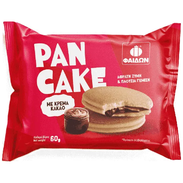 pancake 60γρ - κρέμα κακάο / κρέμα γεύση μιλφέιγ / κρέμα φουντουκιού