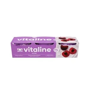 ΔΕΛΤΑ Vitaline Κεράσι 1% Λιπαρά Επιδόρπιο Γιαουρτιού 3*180γρ